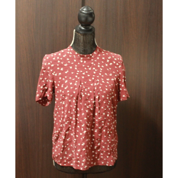 Amour Vert Tops - Amour Vert 100% Silk Blouse Top Brown Size Small